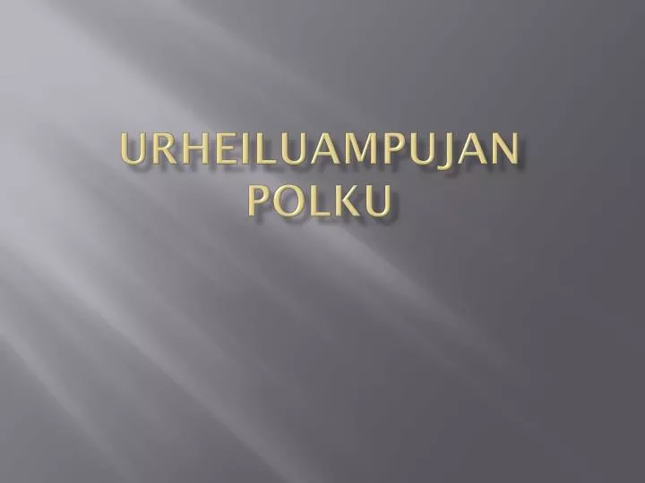 urheiluampujan polku