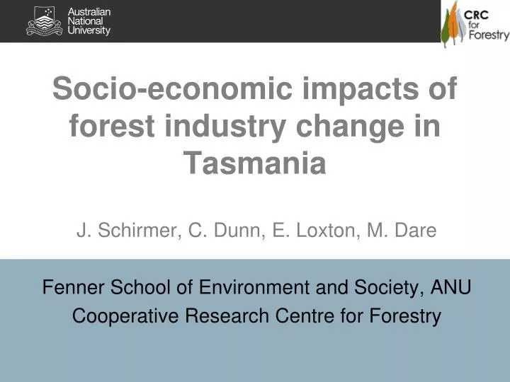 socio economic impacts of forest industry change in tasmania