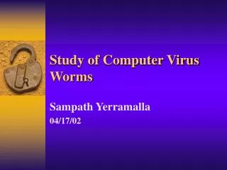 Study of Computer Virus Worms