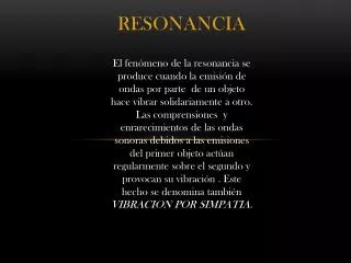 resonancia