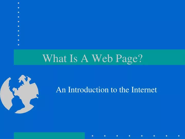 what is a web page