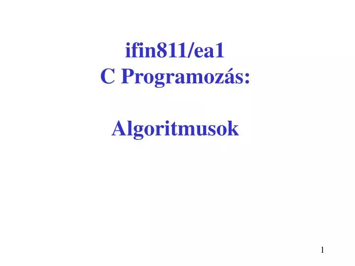 ifin811 ea1 c program oz s algoritmusok