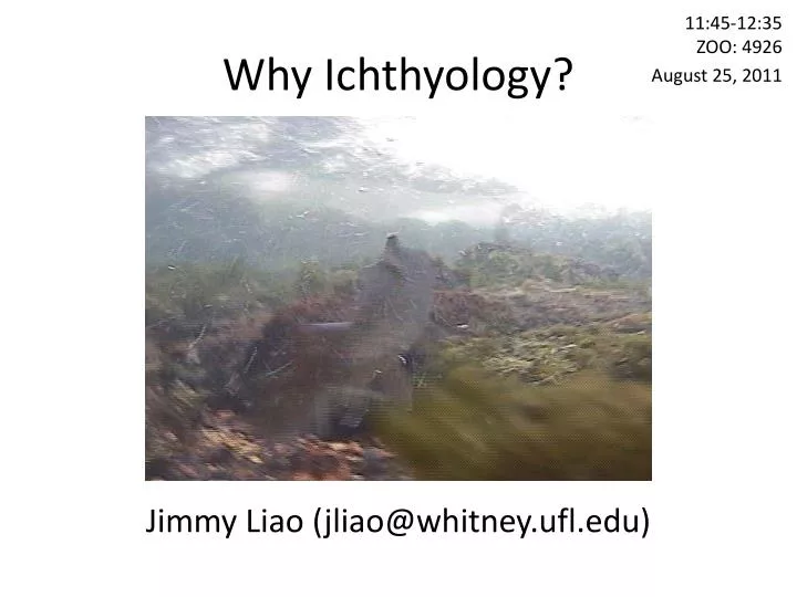 why ichthyology