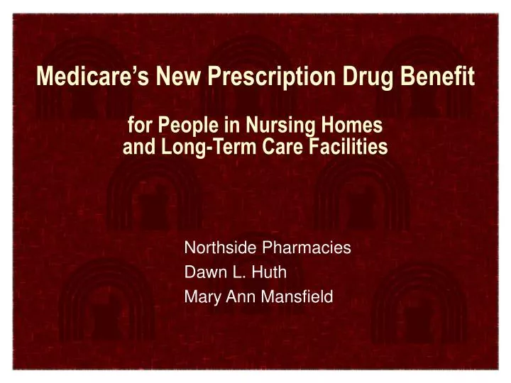 medicare s new prescription drug benefit for people in nursing homes and long term care facilities