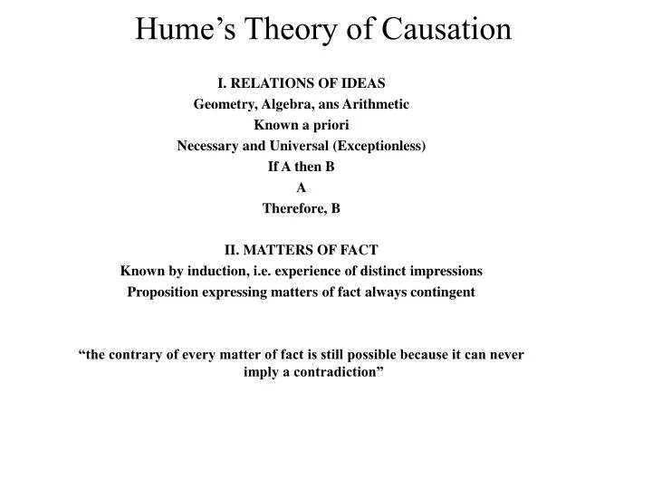 hume s theory of causation