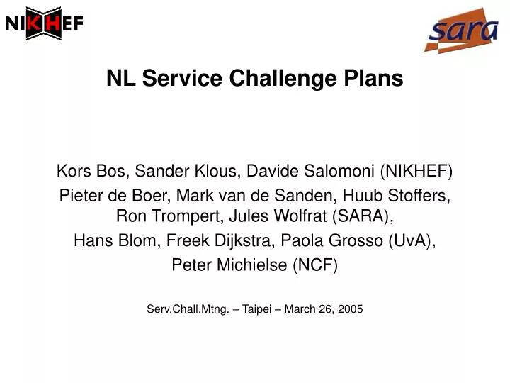 nl service challenge plans