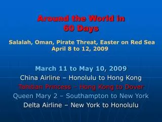 Around the World in 60 Days