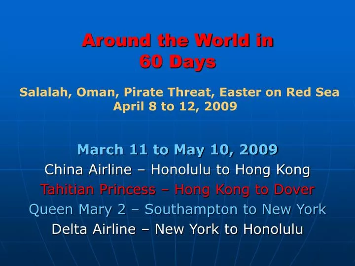 around the world in 60 days