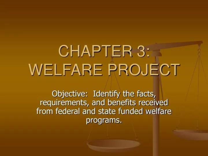chapter 3 welfare project
