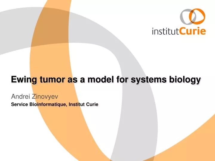 ewing tumor as a model for systems biology