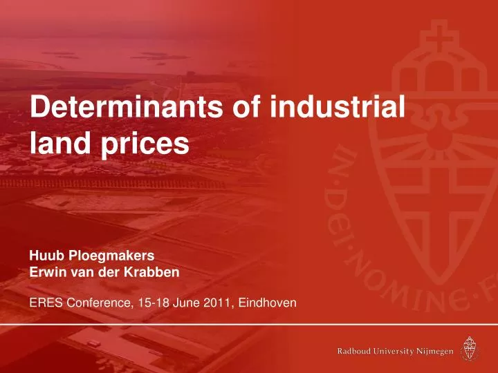 determinants of industrial land prices