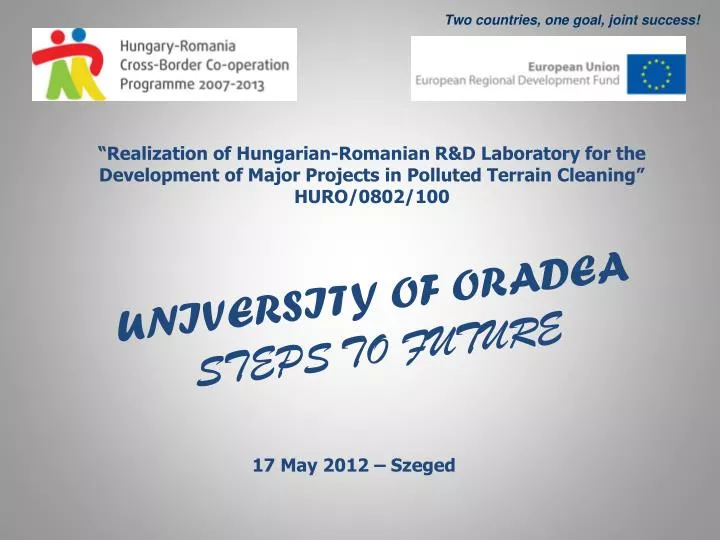 university of oradea steps to future
