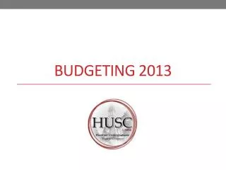 Budgeting 2013
