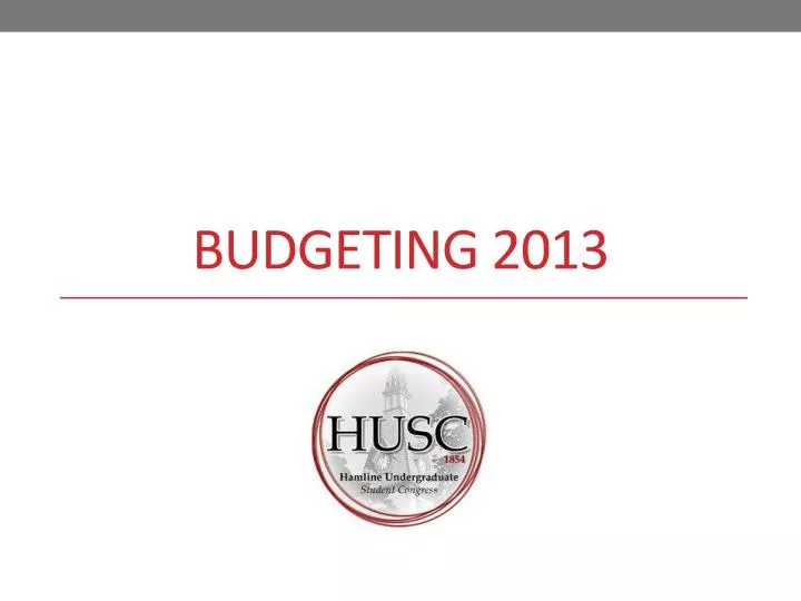 budgeting 2013