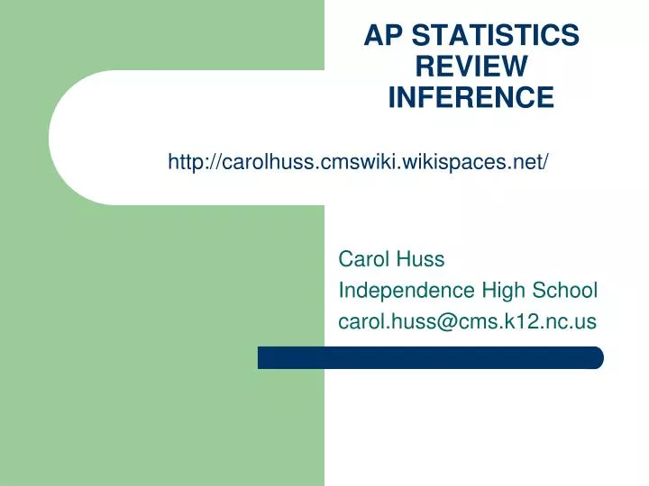 ap statistics review inference