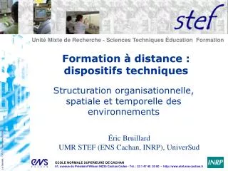 formation distance dispositifs techniques