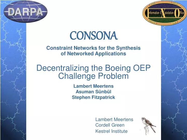 consona constraint networks for the synthesis of networked applications