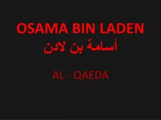 osama bin laden al qaeda
