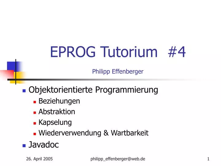 eprog tutorium 4 philipp effenberger