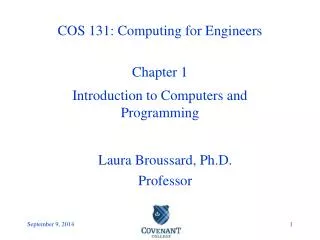 COS 131: Computing for Engineers
