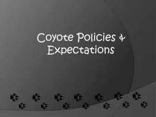 Coyote Policies &amp; Expectations