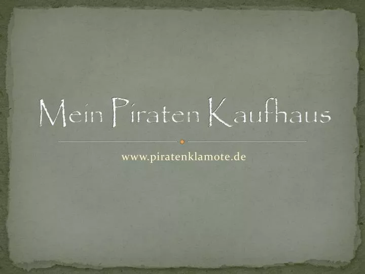 mein piraten kaufhaus