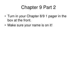 Chapter 9 Part 2