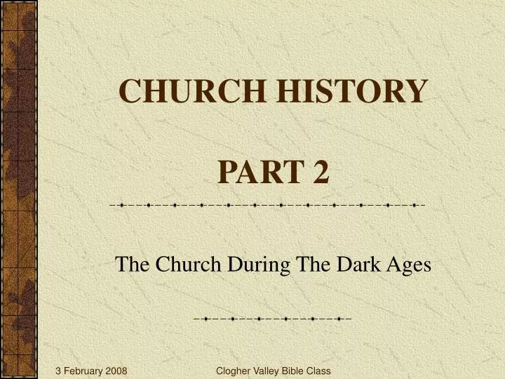 church history part 2
