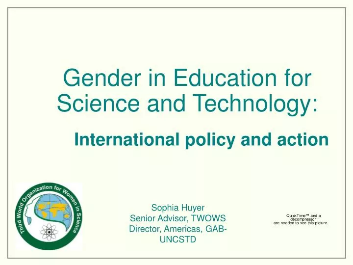 gender in education for science and technology
