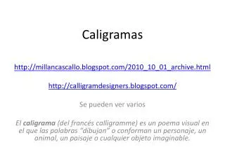 c aligramas