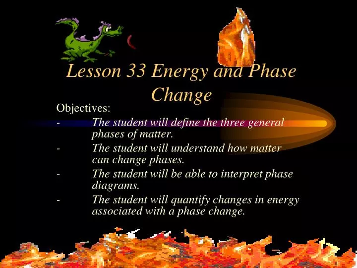 lesson 33 energy and phase change