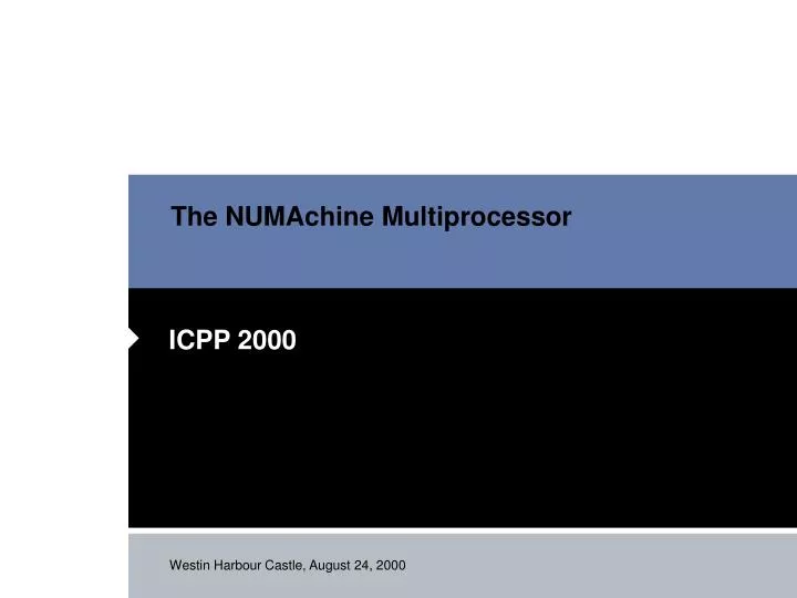 the numachine multiprocessor
