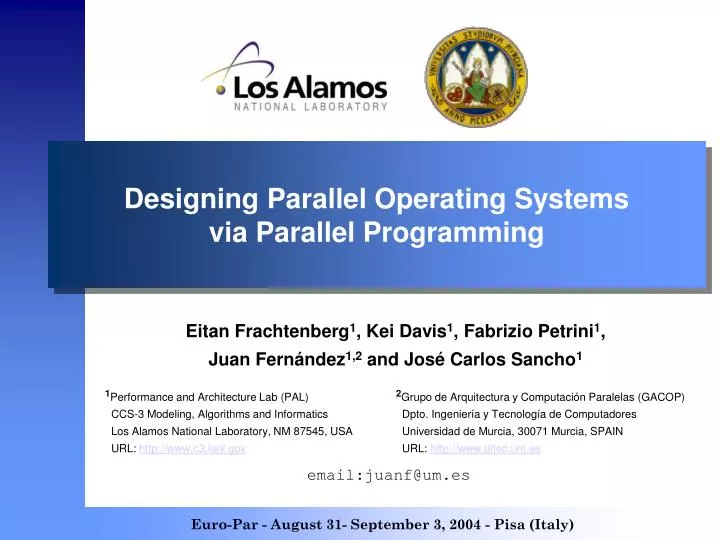 designing parallel operating systems via parallel programming
