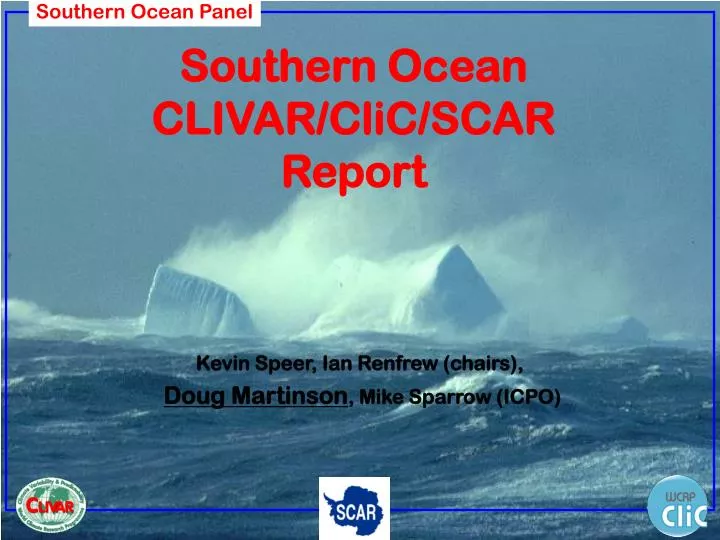 southern ocean clivar clic scar report