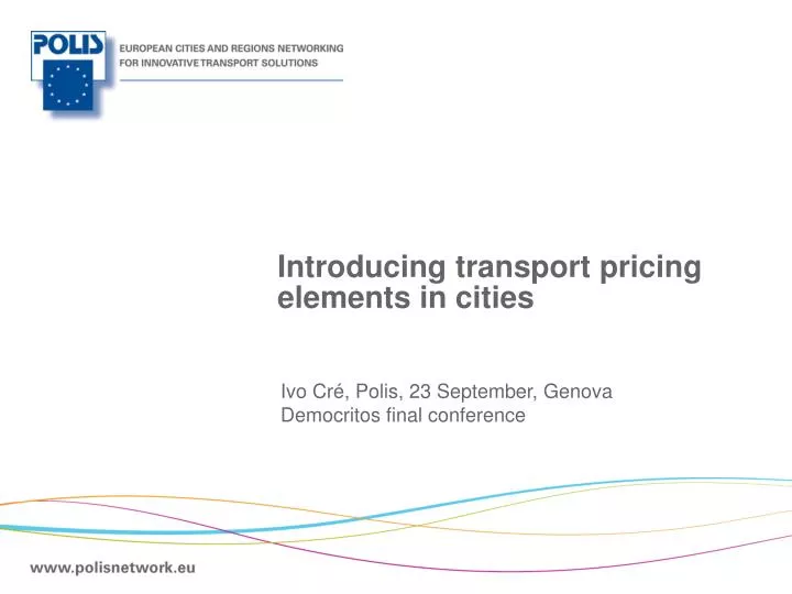 introducing transport pricing elements in cities