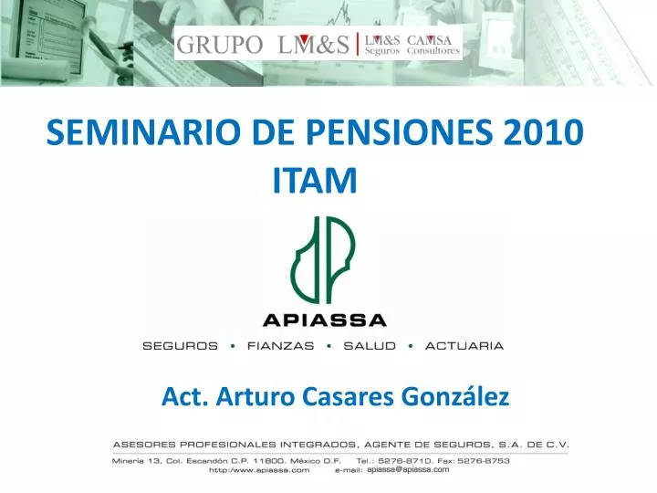 seminario de pensiones 2010 itam