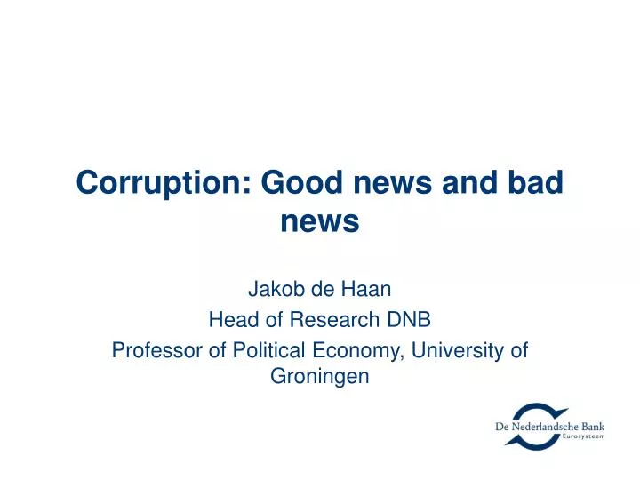 corruption good news and bad news
