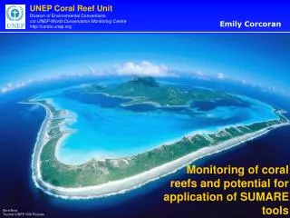 Monitoring of coral reefs and potential for application of SUMARE tools