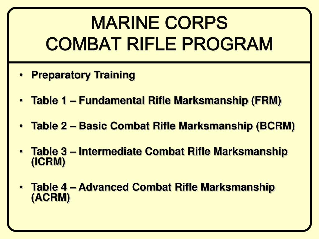 PPT - MARINE CORPS COMBAT RIFLE PROGRAM PowerPoint Presentation, free ...