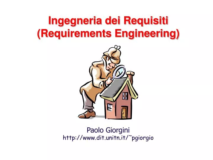 ingegneria dei requisiti requirements engineering
