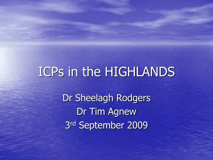 icps in the highlands