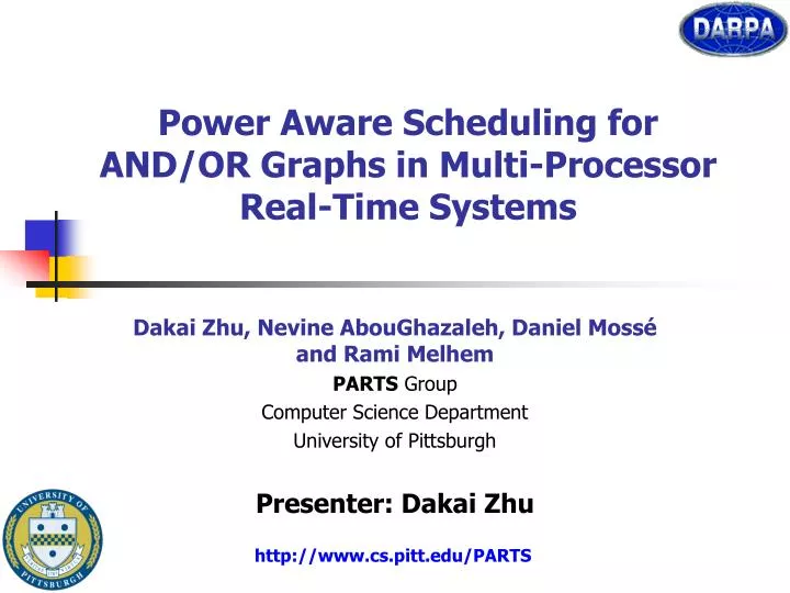 power aware scheduling for and or graphs in multi processor real time systems