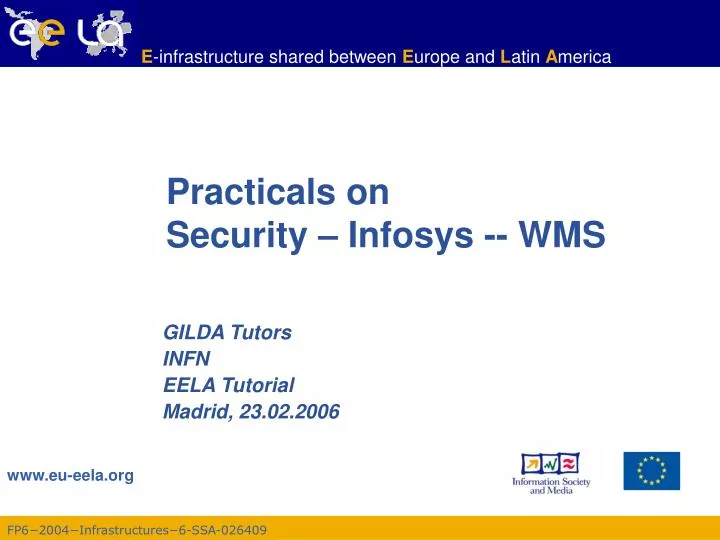 practicals on security infosys wms
