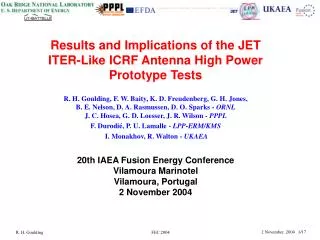Results and Implications of the JET ITER-Like ICRF Antenna High Power Prototype Tests