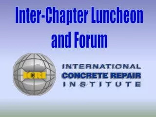 Inter-Chapter Luncheon and Forum