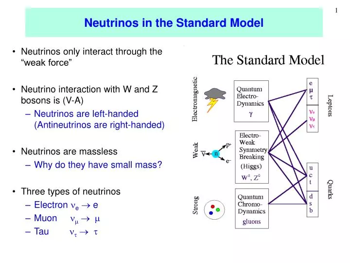 neutrinos in the standard model