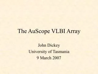 The AuScope VLBI Array