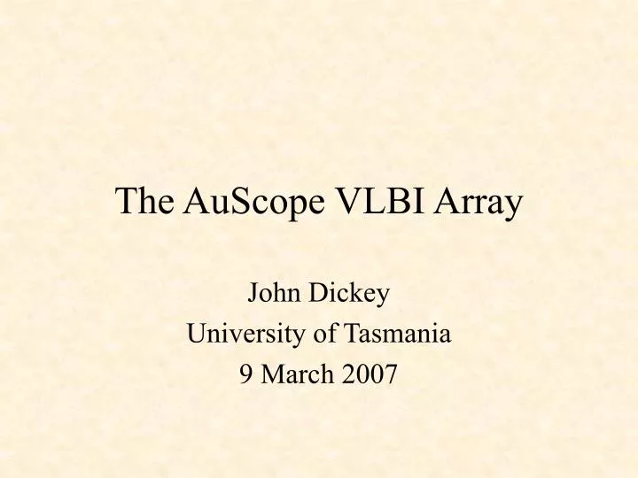 the auscope vlbi array