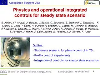 Physics and operational integrated controls for steady state scenario