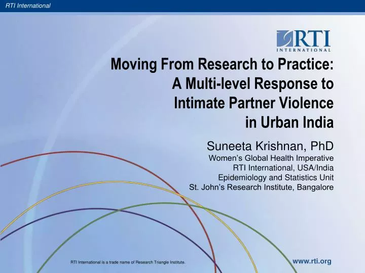 moving from research to practice a multi level response to intimate partner violence in urban india